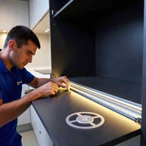 монтаж светодиодной ленты в профиль Казань LED